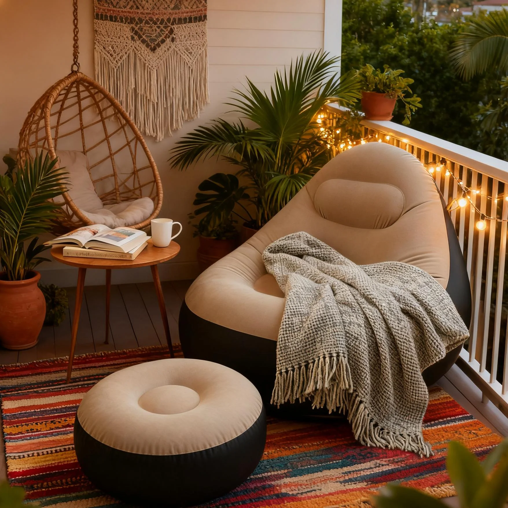 Inflatable Sofa with Footrest – Ultimate Comfort Anywhere