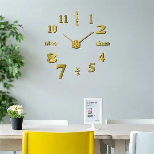GoldAura™ Modern 3D Wall Clock