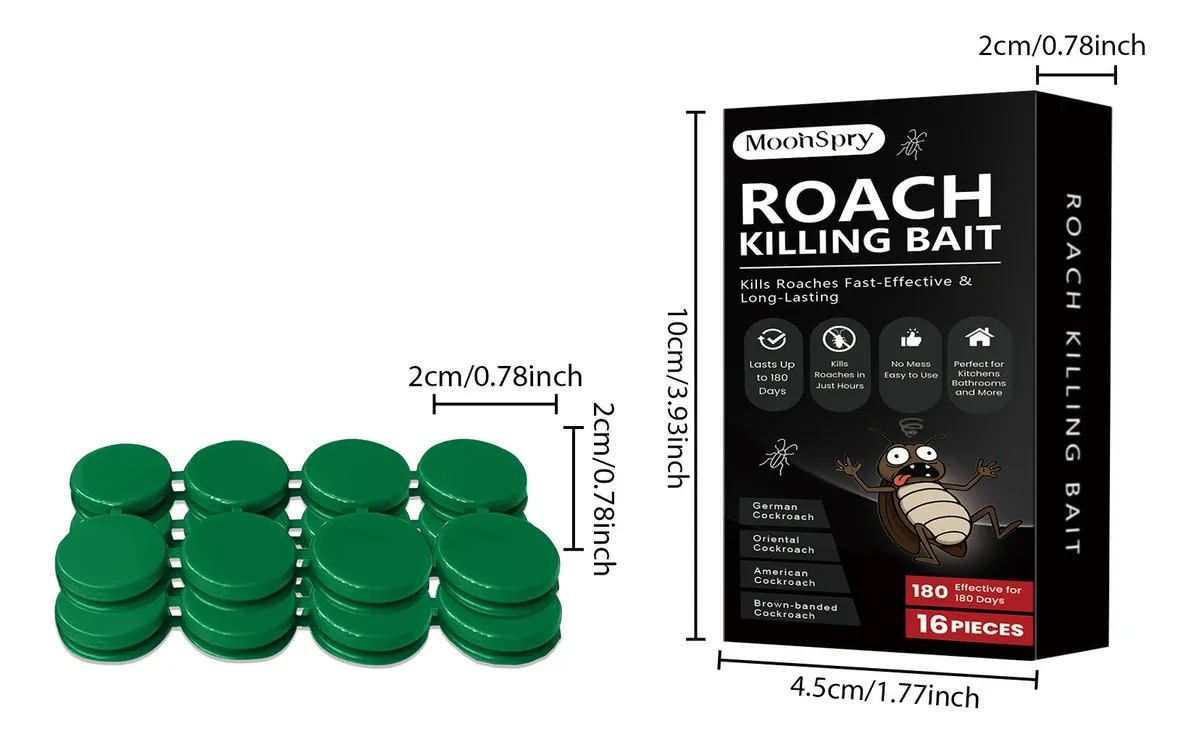 Ultimate Roach Defense™ – 16-Piece Long-Lasting Bait Set
