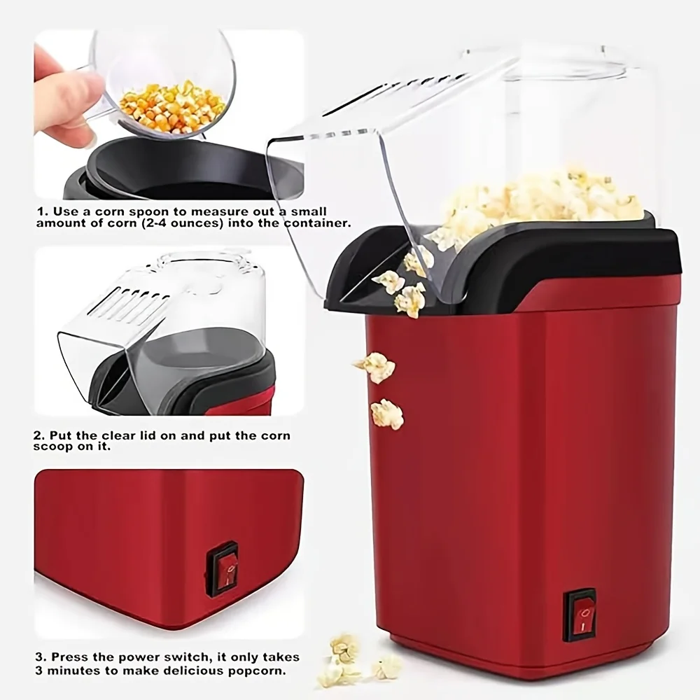 SENBOWE Mini Popcorn Maker – Instant Hot, Healthy Popcorn