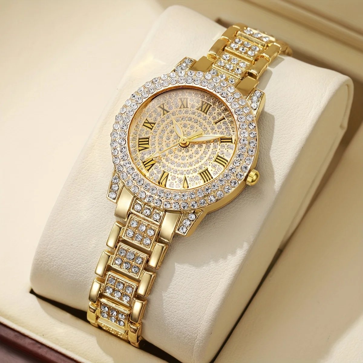 CRISTAL — Diamond-Studded Watch & Jewellery Set · 4 Pieces of Pure Brilliance
