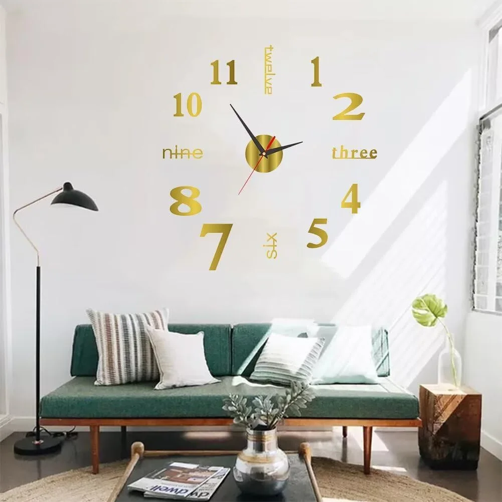 GoldAura™ Modern 3D Wall Clock