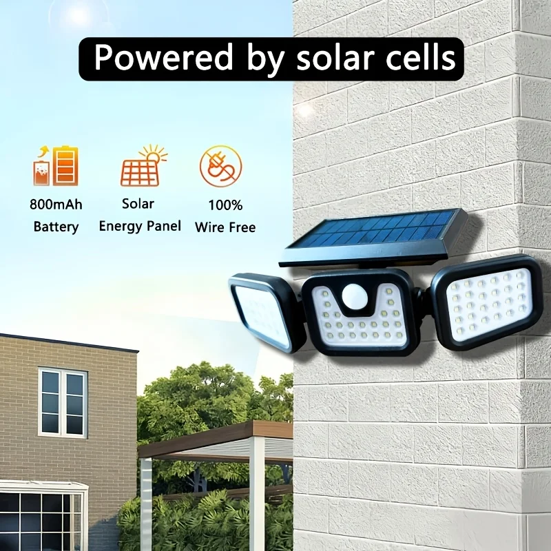 Arit Solar Motion Security Light – 198 LED Ultra-Bright Outdoor Protection