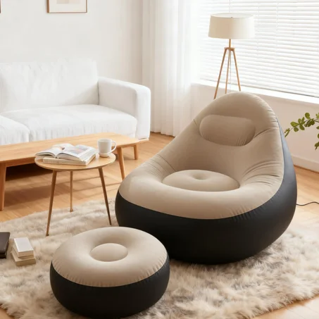 Inflatable Sofa with Footrest – Ultimate Comfort Anywhere