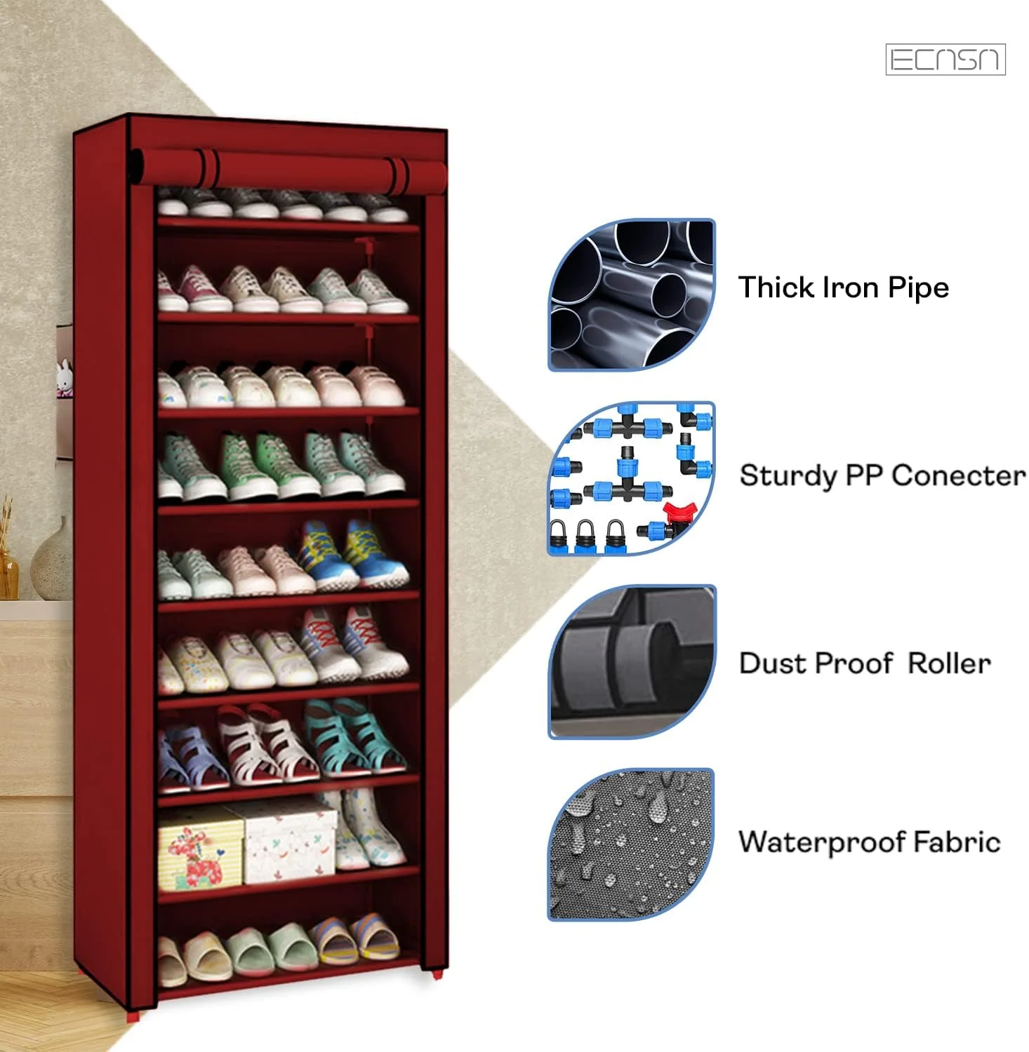 10-Tier Mega Shoe Organizer – Space-Saving, Dust-Proof & Built to Last