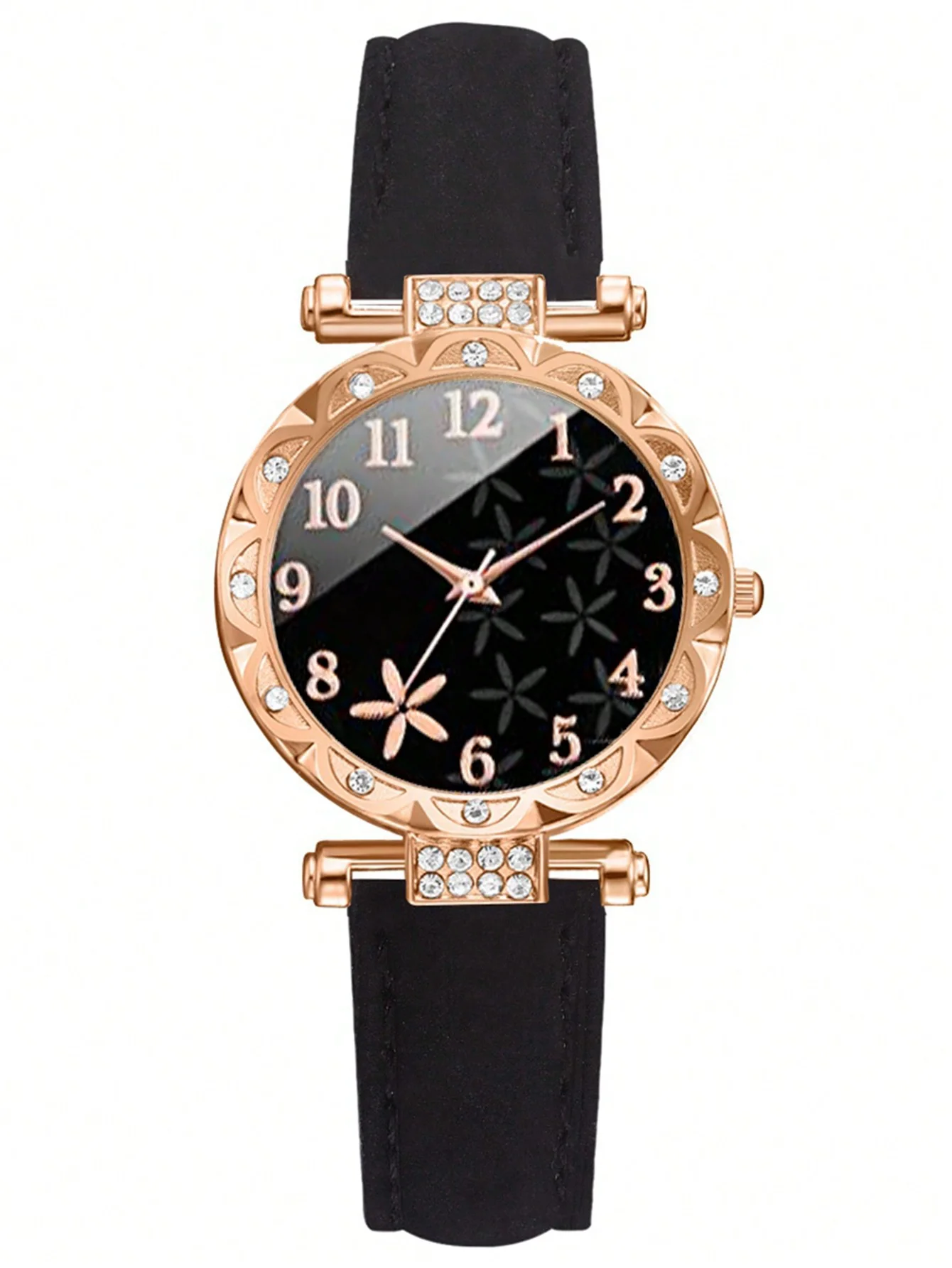 CÉLESTE — 6-Piece Watch & Bracelet Set · Black & Gold