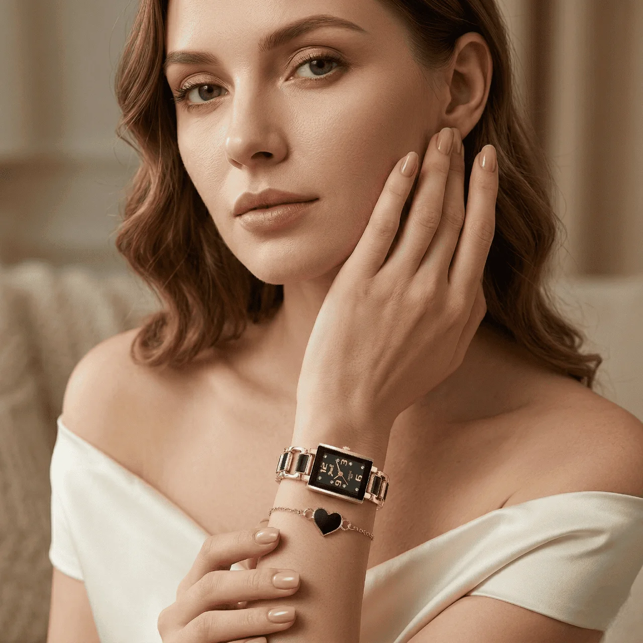 Timeless Love Couple Watch Set – Elegant Matching Watches & Bracelets