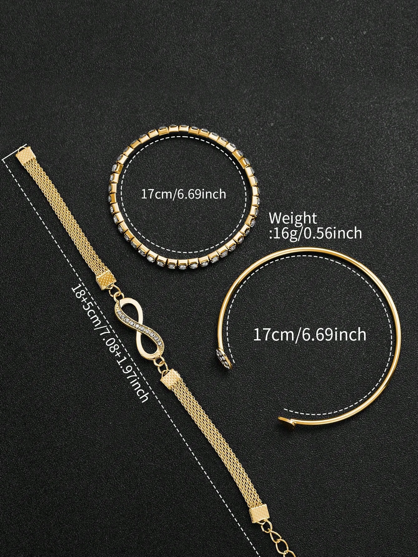 INFINÉE — 4-Piece Golden Watch & Jewellery Set · Because She Deserves Forever