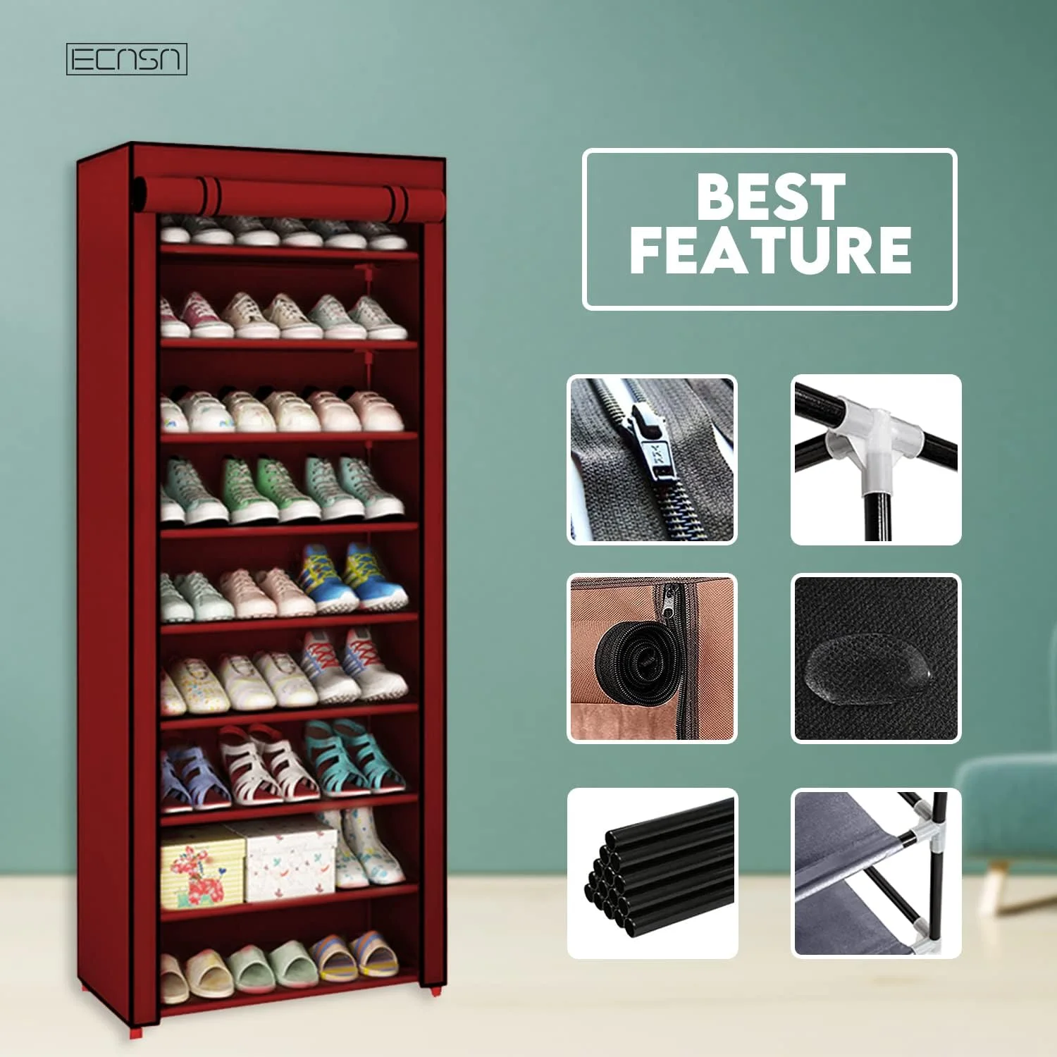 10-Tier Mega Shoe Organizer – Space-Saving, Dust-Proof & Built to Last