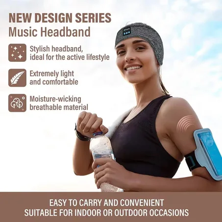 Bluetooth Headband – Sleep, Workout & Listen Comfortably