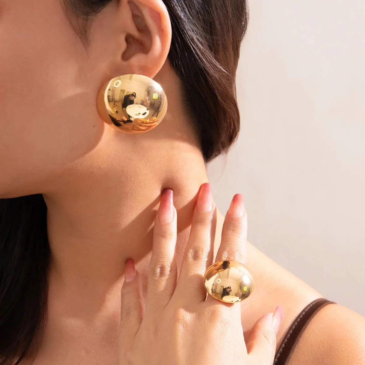 Ring & Earrings Set – Bold Shine