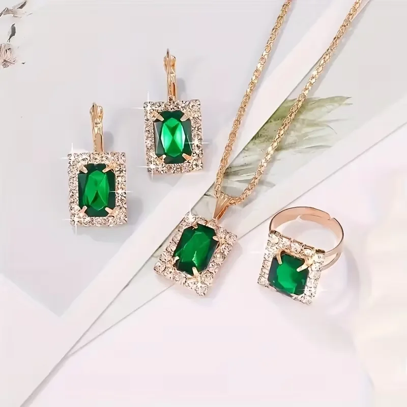 Green Émeraude Luxury Watch Set – Timeless Elegance for Her