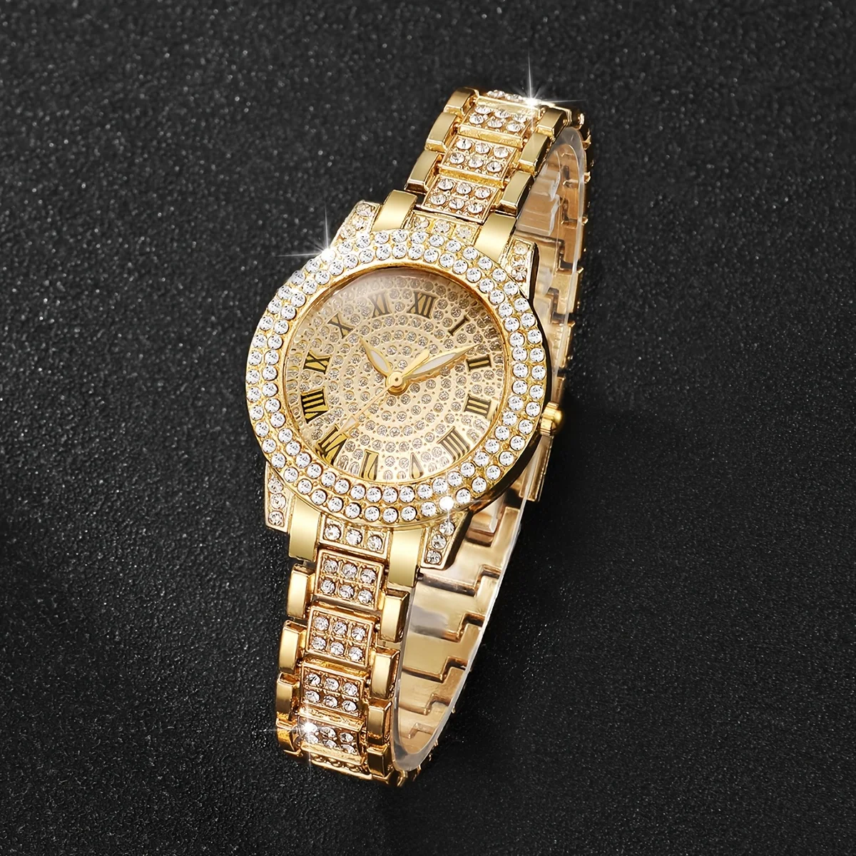 CRISTAL — Diamond-Studded Watch & Jewellery Set · 4 Pieces of Pure Brilliance