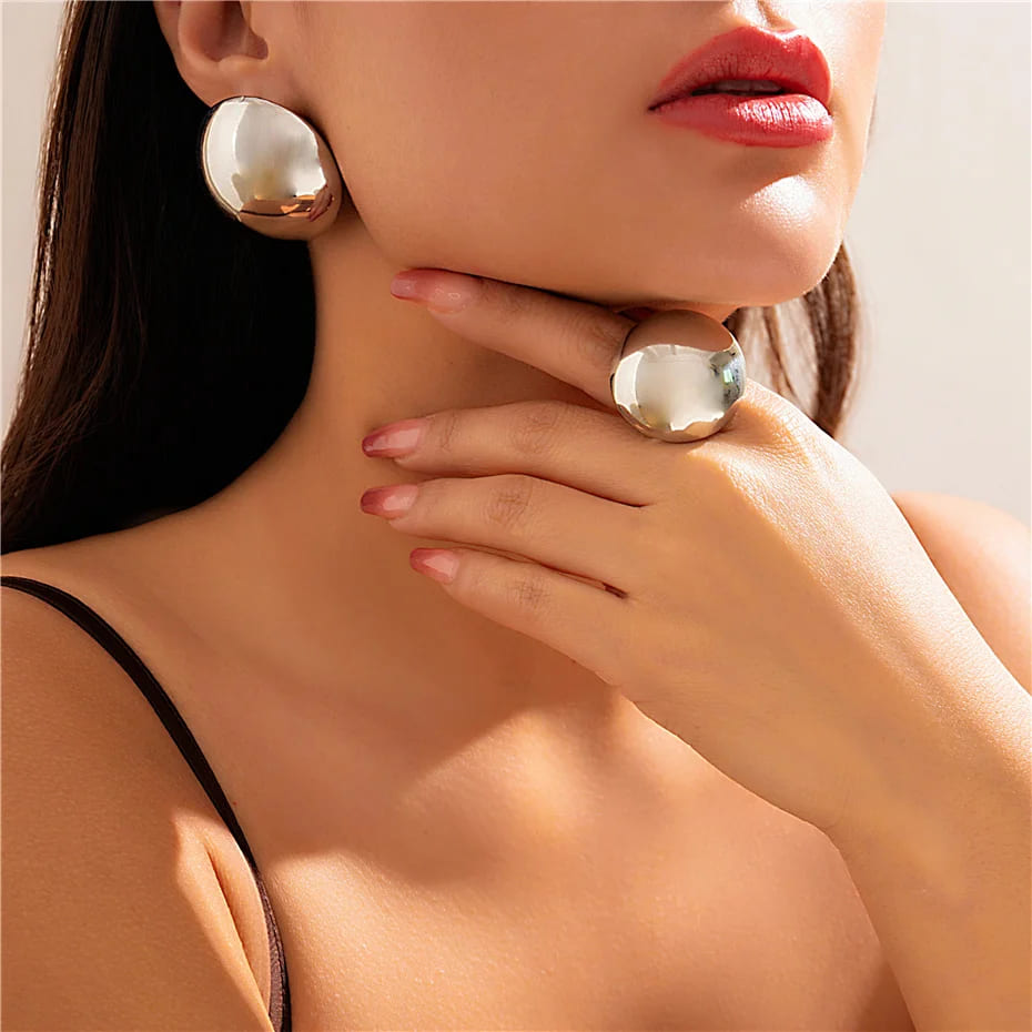 Ring & Earrings Set – Bold Shine