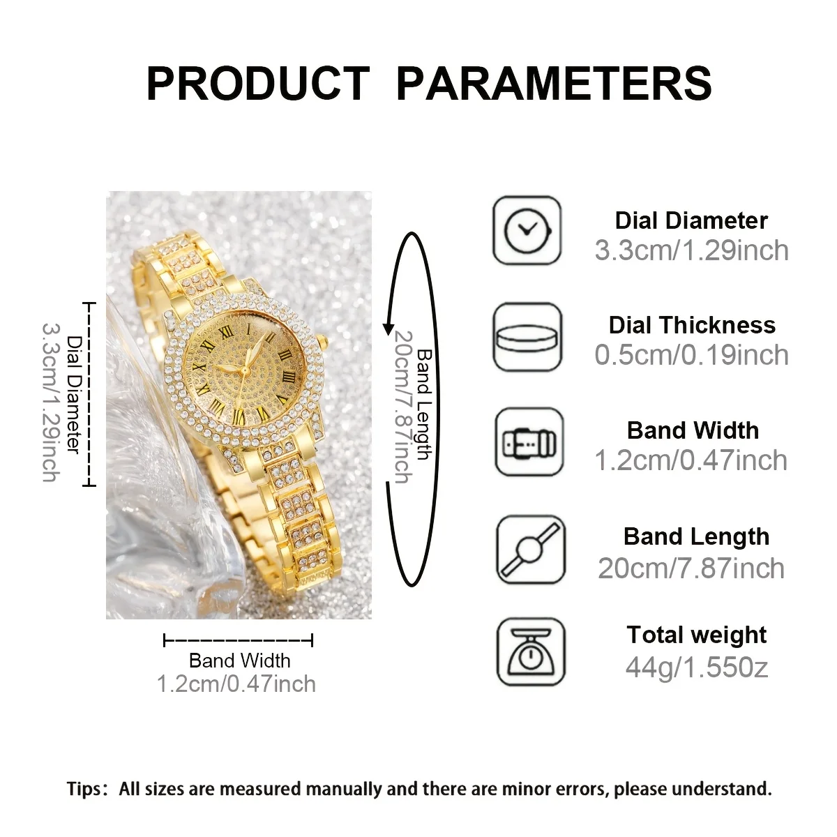 CRISTAL — Diamond-Studded Watch & Jewellery Set · 4 Pieces of Pure Brilliance
