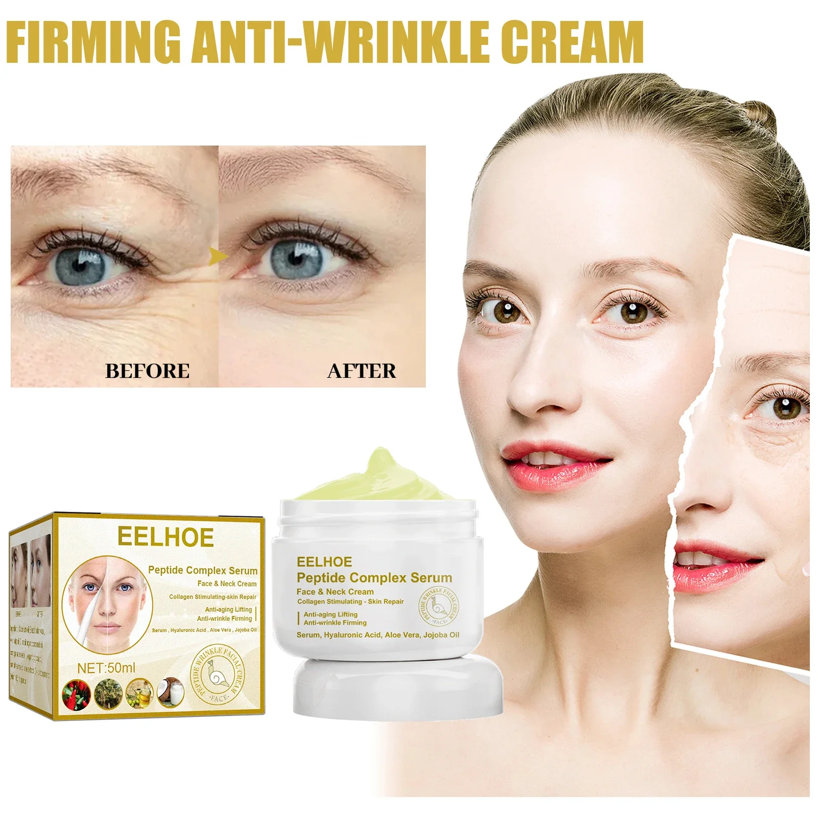 Peptide Complex Cream — Lift, Firm & Smooth Wrinkles Naturally