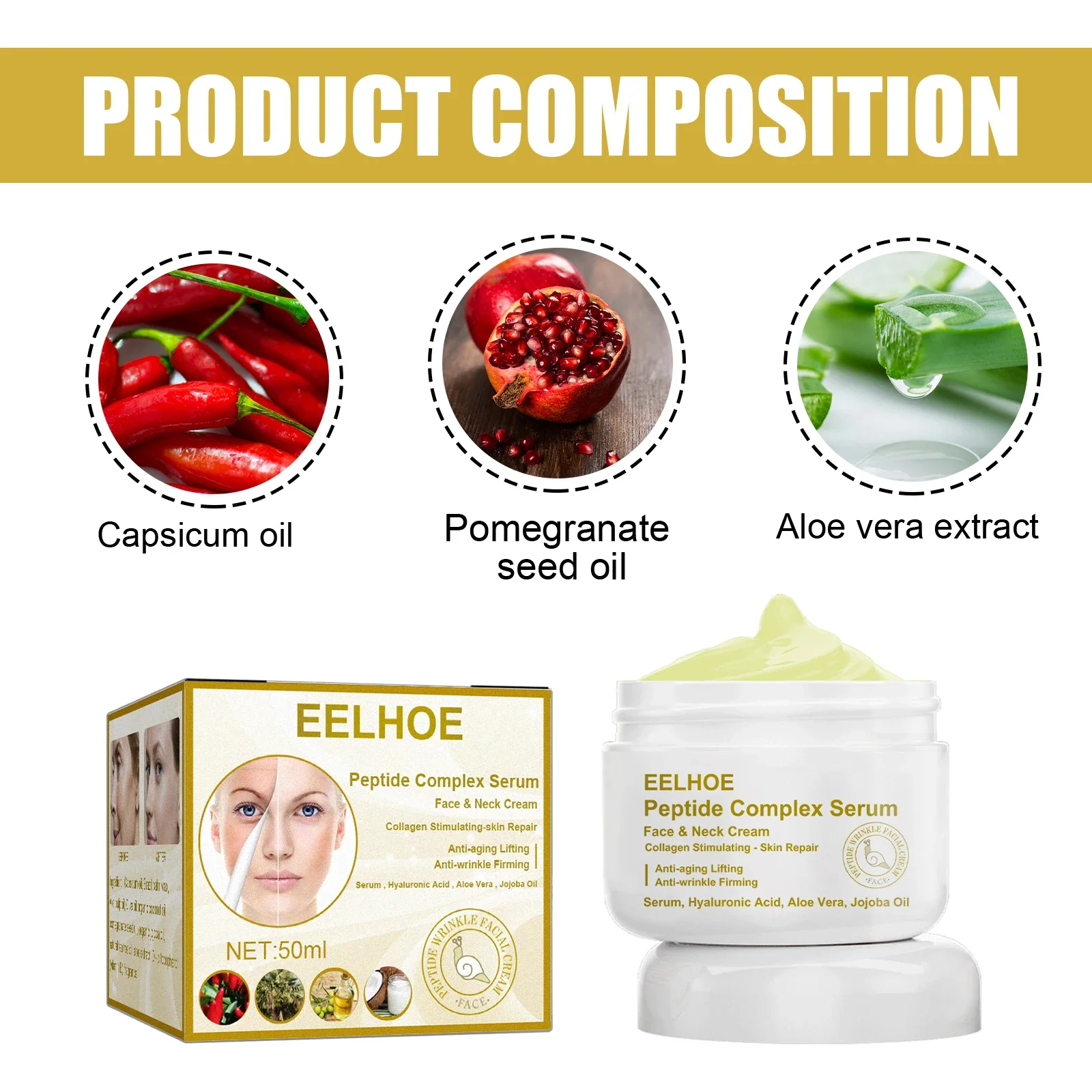 Peptide Complex Cream — Lift, Firm & Smooth Wrinkles Naturally