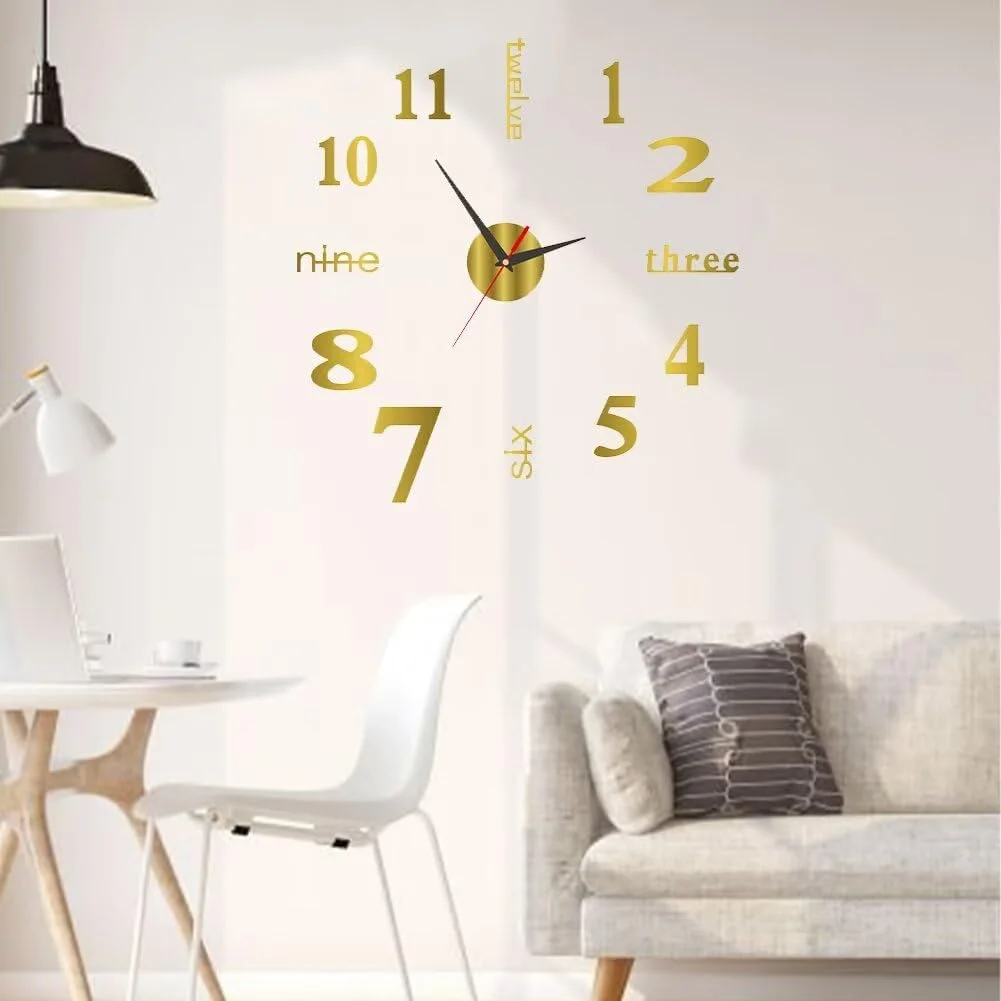 GoldAura™ Modern 3D Wall Clock