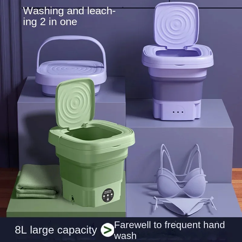 Wash Anywhere, Anytime – Foldable Mini Washing Machine