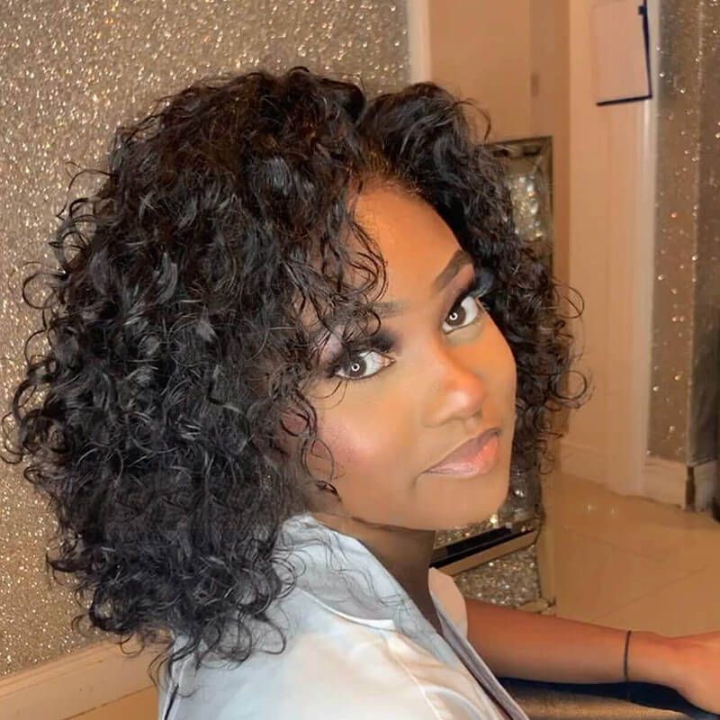 360 Water Wave Bob: Glueless, Human Hair Perfection