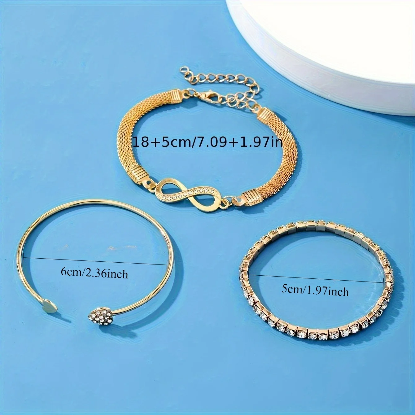 INFINÉE — 4-Piece Golden Watch & Jewellery Set · Because She Deserves Forever