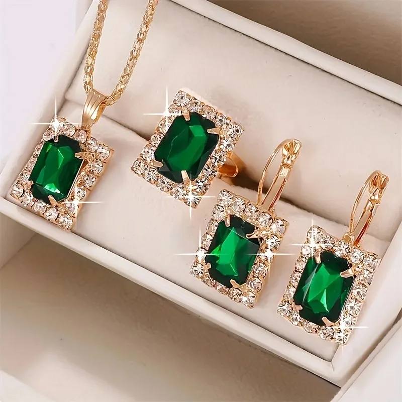 Green Émeraude Luxury Watch Set – Timeless Elegance for Her