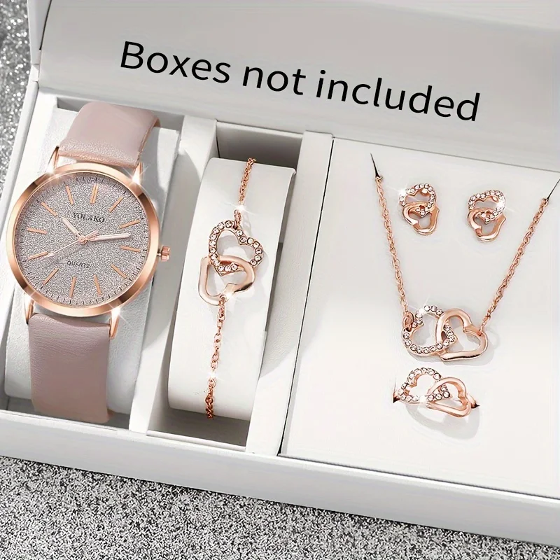 Royelle Blush Queen Set — Elegant Watch & Jewelry Collection