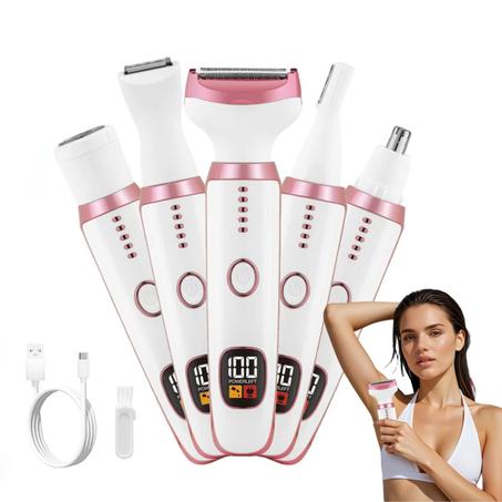 ماكينة حلاقة كهربائية نسائية 5 في 1 لإزالة الشعر.