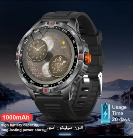 ساعات ذكية متينة وقوية للرجال والنساء: بطارية تدوم 1000 مللي أمبير تدوم 100 يوم، تتكلم/تستقبل المكالمات، أكثر من 120 وضع رياضي، مراقبة النوم على مدار 24/7، إشعارات والمسار، متوافقة مع iOS/And