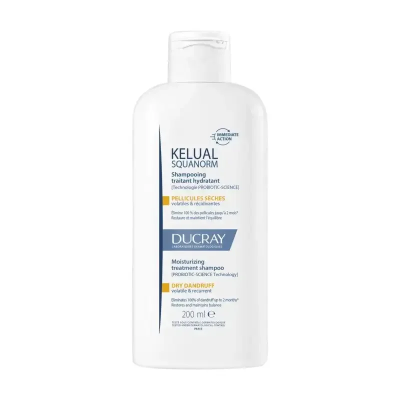 DUCRAY Kelual Squanorm Shampooing Traitant Hydratant – Pellicules sèches | 200 ml