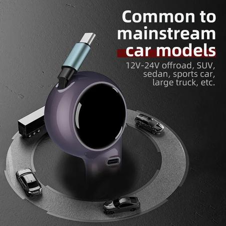 Retractable Car Charger Adapter USB