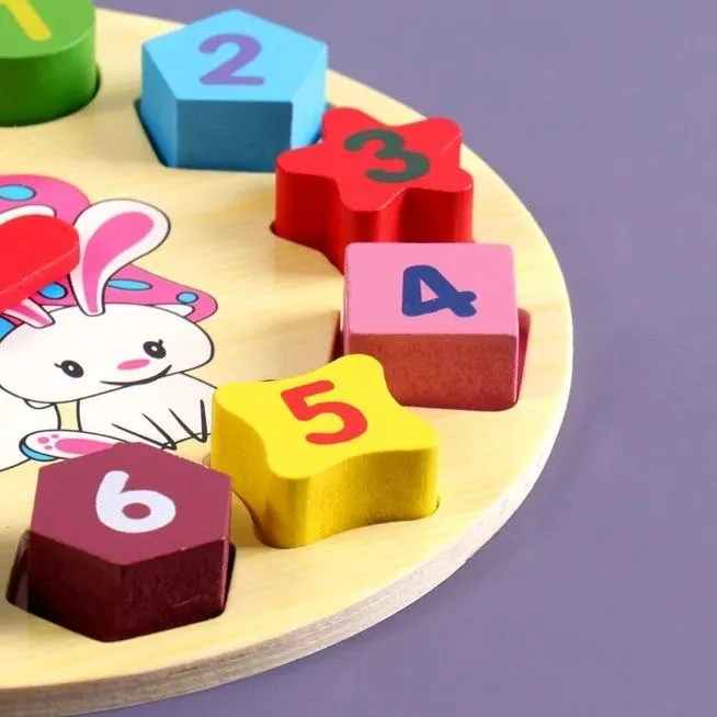 Horloge éducative En Bois Pour Enfants - Lot De 3 - Apprentissage De L'heure, Des Couleurs Et Des Chiffres - Jouet Montessori