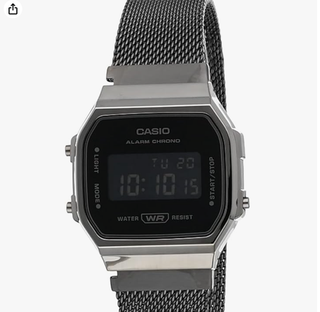 كاسيو ساعة عملية كاجوال للجنسين رقمي ستانلس ستيل - A168WEGB-1BEF