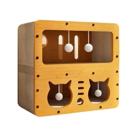 Maison à étage grattoir cartonique l Cat scratching house l  بيت الخدش من الكرتون