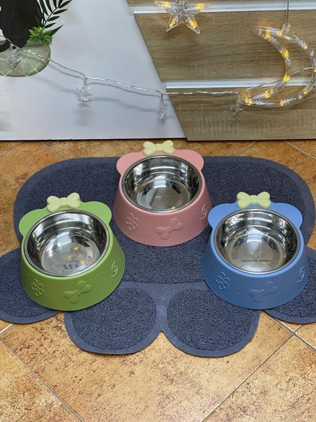 Gamelle inox avec support élevé en plastique