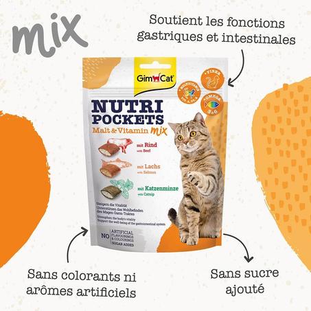 GIMCAT NUTRI POCKETS MULTIVITAMINES  MIX 150GR
