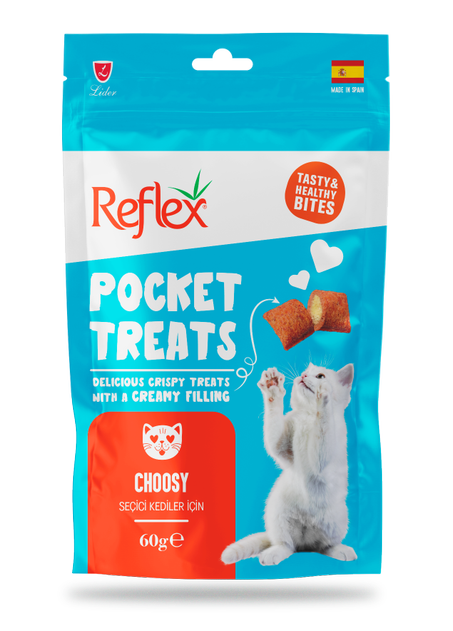 Pocket Treats Choosy Cat Treat 60g l مكافات مقرمشة للقطط