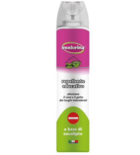 Spray Répulsif Inodorina 300 ml بخاخ لمنع القطط و الكلاب من الاماكن الممنوعة داخل وخارج المنزل