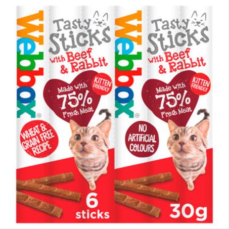 Webbox Sticks 6*5g Beef and Rabbit