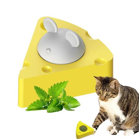 ا  كرة الكاتنب شكل الجبنة الصفراءCatnip cheese mintball
