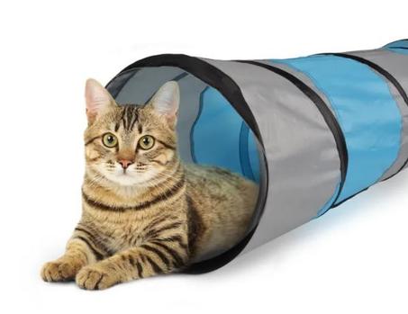 TUNNEL GRIS & BLEU  90 cm diamètre 25cm