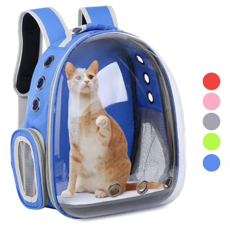 حقيبة ظهر شفافة لنقل القطط و الكلاب الصغيرة - Sac à dos Transparent pour animaux de compagnies chats et chiens de petites raçes (copy)
