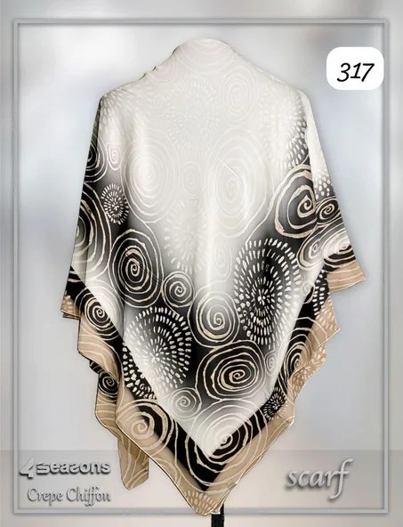 فولار ماليزي كريب شيفون وطباعة ديجيتال 100% أصلي