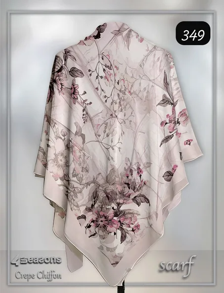 فولار ماليزي كريب شيفون وطباعة ديجيتال 100% أصلي