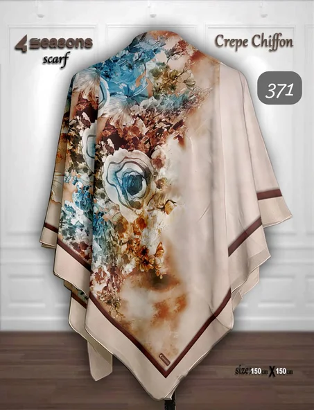 فولار ماليزي كريب شيفون وطباعة ديجيتال 100% أصلي