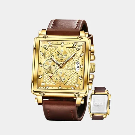 ساعه كوارتز ذهبيه