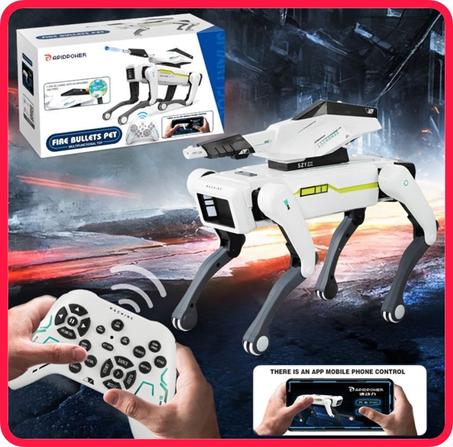 Chien Robot Télécommandé – Tir de Projectiles & Contrôle via Application