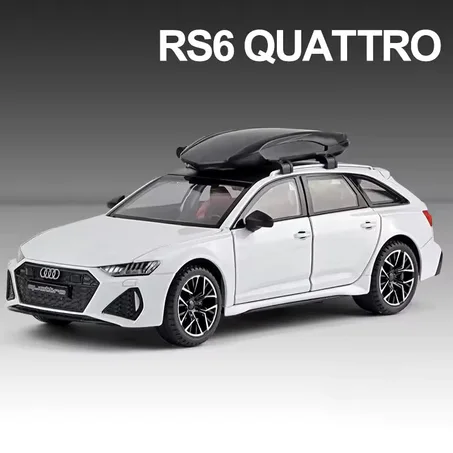 Audi RS6 Métal Miniature 1:24 – Lumières, Son & Ouverture Complète