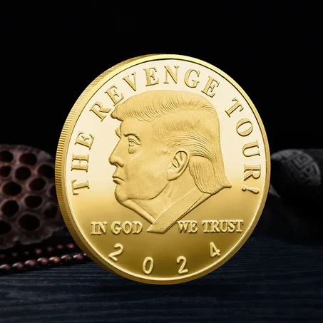Creative President Donald Trump Silver & Gold Plated Commemorative Eagle Coin – "The Revenge Tour" Limited Edition Collector's Item