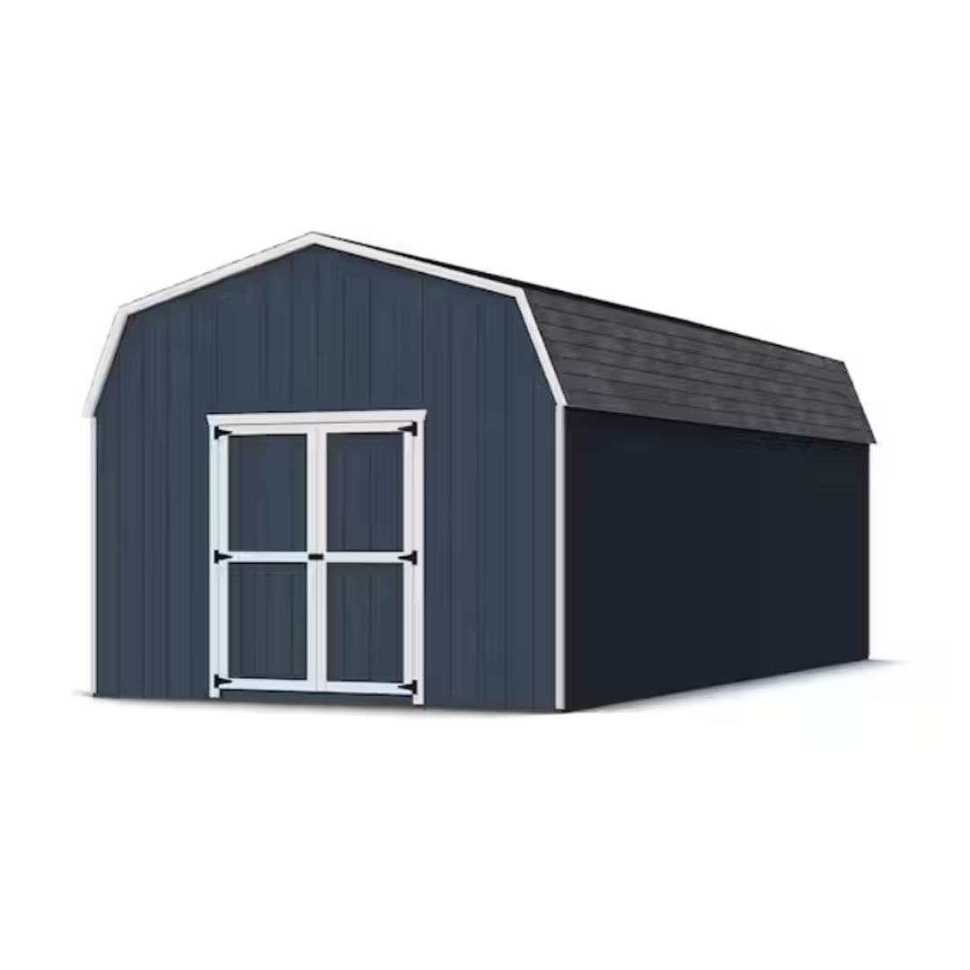 Little Cottage Co. Value Gambrel 12 ft. W x 24 ft. D Wood Storage Shed Precut Kit with 6 ft. Sidewalls and Floor (288 sq. ft.)